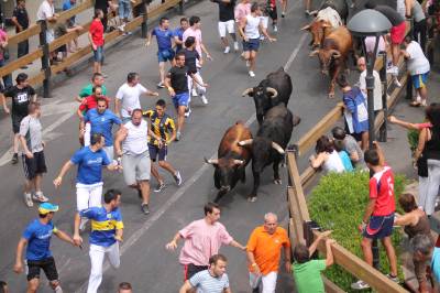 Encierro rápido y sin incidentes de Juan Faet en la Vall d'Uixó