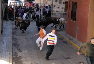 Xilxes inicia Sant Vicent con un encierro limpio, pero un hombre de 80 años herido el la lidia de uno de los toros