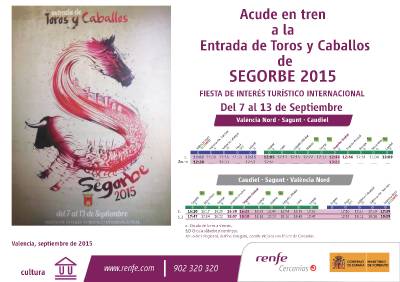 RENFE lucirá el cartel de la Entrada de Toros y Caballos 