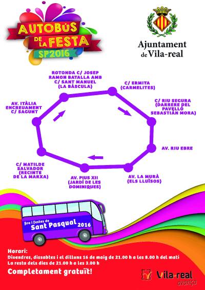 El Autobús de la Festa arranca para conectar a los vecinos con el Recinte de la Marxa gratis durante todas las fiestas