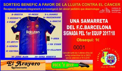 INICIATIVA SOLIDARIA Y PREMIO DE LA PENYA BARÇA DE L'ALCORA A VICENTE PASTOR FERRIS