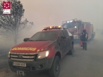 Un bombero voluntario, trasladado a la Fé tras ser sorprendido por el fuego del incendio forestal de Culla