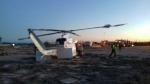 Un helicópotero del Incendio Forestal de Culla sufre un accidente a punto de aterrizar