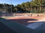 Almenara remodela tres pistes de tennis en les instal·lacions esportives