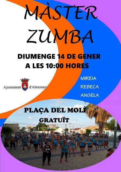 El próximo domingo se celebrará la Máster Class de zumba de Almenara