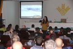 LA RELEVANTE ALPINISTA ESTER SABADELL LLEN? EL SAL?N DE ACTOS DE LA CAIXA RURAL DE L'ALCORA