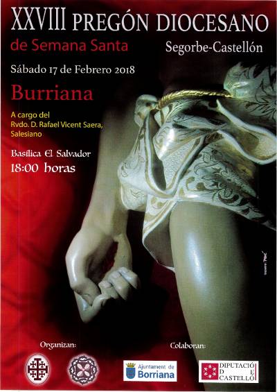 Borriana acull aquest dissabte la vint-i-vuitena edició del Pregó Diocesà de Setmana Santa