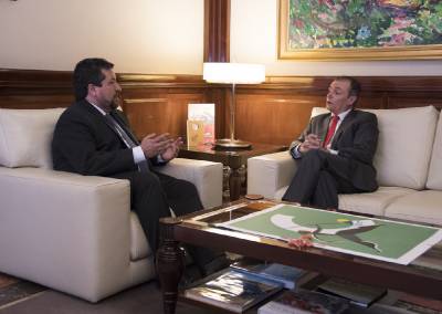 Moliner se reúne con el presidente de la CEV para reforzar a las empresas castellonenses que se integran a la patronal autonómica