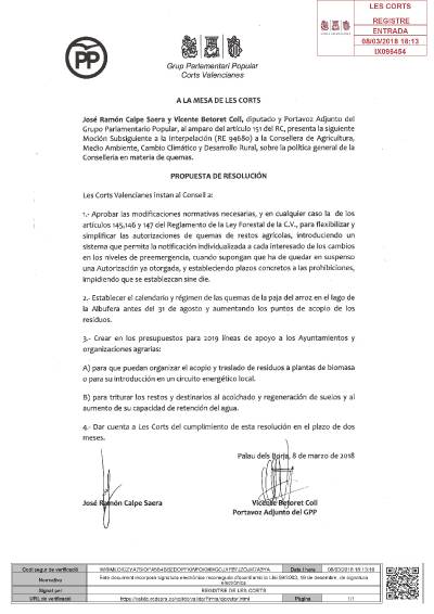 Continúan las quejas por la restricción de quemas agrícolas en La Llosa