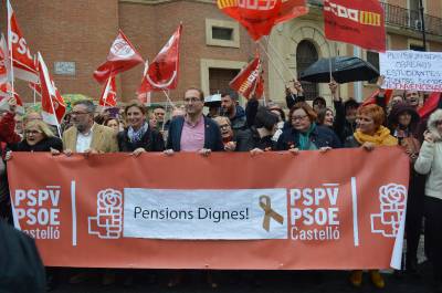 Ernest Blanch agradece que la ciudadanía, a pesar de la lluvia, haya respaldado la manifestación de Castellón por unas pensiones dignas