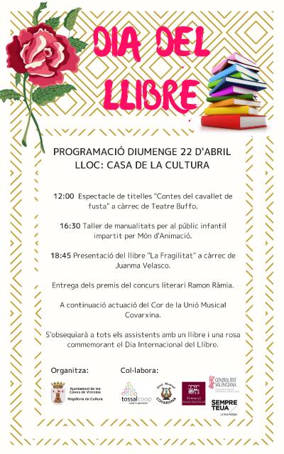 Les Coves de Vinromà celebrarà el Dia Internacional del Llibre amb activitats literàries i infantils