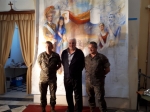 Altos mandos de la Guardia Real, la Guardia Civil y Defensa visitan con el pintor Pepe Forner, la Ermita de Santa Bárbara en Burriana  