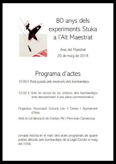 Tot amanit en Ares per al 80 aniversari dels bombardejos Stuka