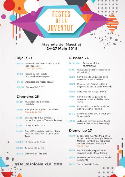 Atzeneta del Maestrat celebrarà les Festes de la Joventut