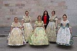 Las candidatas a Reina Fallera de Burriana 2019 lucen el traje regional