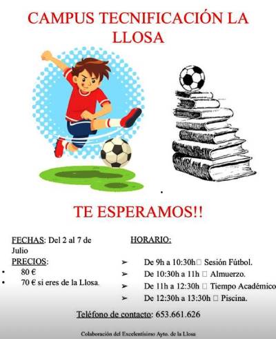 Todo listo para el campus de tecnificación de La Llosa