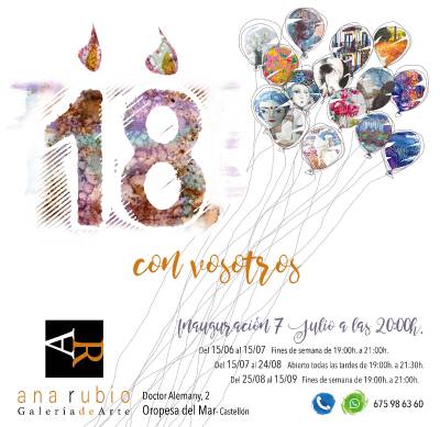 La galería de arte Ana Rubio celebra sus 18 años con una gran colectiva