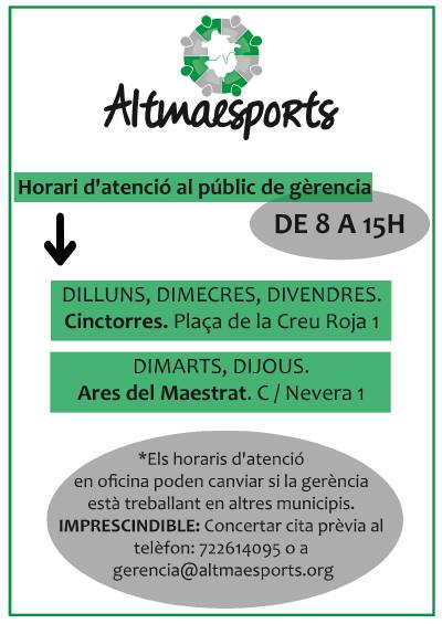 AltMaesPorts, al servicio de los emprendedores y municipios
