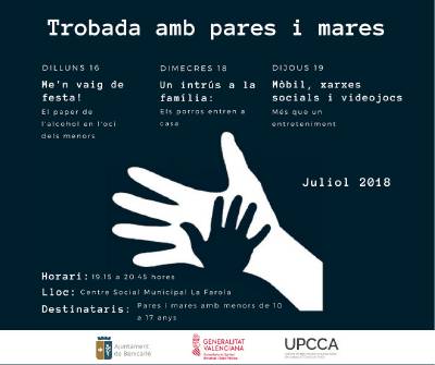 Benicarló organitza un taller per a pares i mares al voltant de la prevenció de conductes addictives