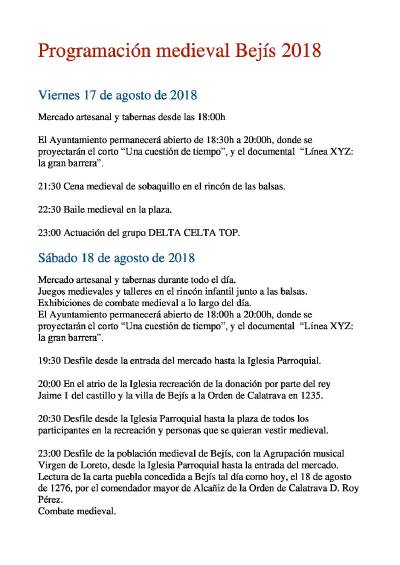 Feria medieval en Bejís