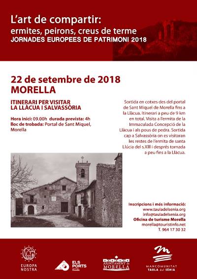 Morella participa en les Jornades Europees de Patrimoni del Territori Sénia 2018