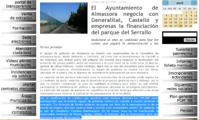 Galí desaprovecha la oportunidad de exigir la pantalla verde a Puig en la visita al Serrallo