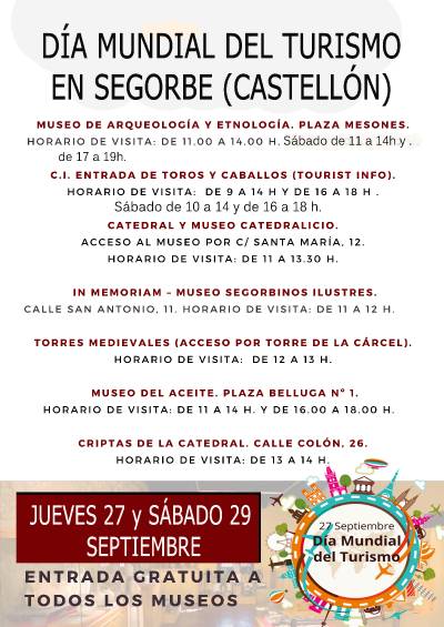 Segorbe abre las puertas de la historia y la cultura en el Día Mundial del Turismo