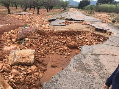 El Ayuntamiento de Valld’Albapide ayuda a la Generalitat por 77.271 euros para paliar los destrozos en caminos de la tromba de agua