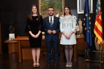 L'alcalde anuncia el nomenament de Carmen Rubert com a reina de les festes 2019, amb les dames ?gata Martínez, Bàrbara Martínez, Isabel González i Tania Ripollés