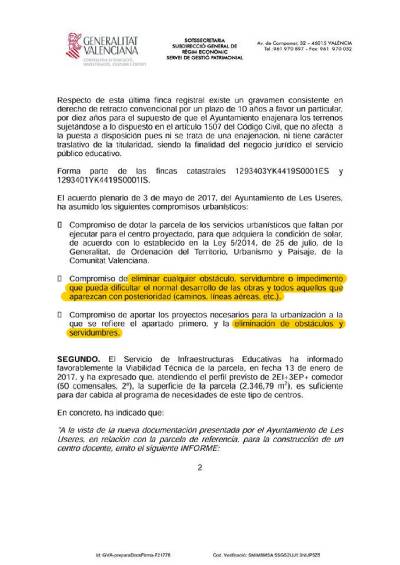 La plataforma Fem l?Escola de les Useres reclama claredat al consistori i l?acompliment dels terminis del projecte a les conselleries