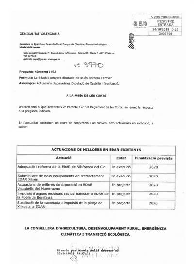 Compromís es felicita per ja existir data d’execució per a les obres de canalització de les aigües residuals