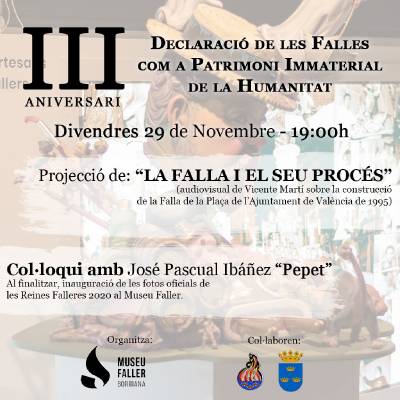 El Museu faller celebra el III aniversari de la declaració de les Falles com a Patrimoni Immaterial de la Humanitat