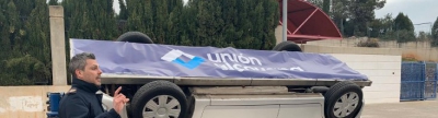 Els alumnes de quart d'ESO de l'IES Almenara coneixen les utilitats del cinturó de seguretat amb un simulador de bolcada