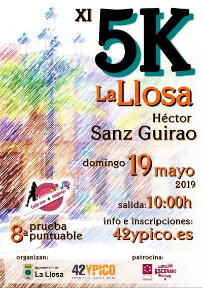 L'esport torna a La Llosa el 19 de maig amb el 5K Héctor Sanz Guirao