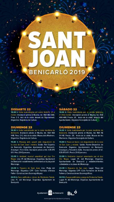Benicarló suma activitats culturals a la tradicional programació de Sant Joan