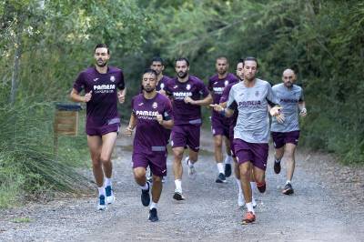 Entrenamiento de hoy del Villarreal CF en Burriana
