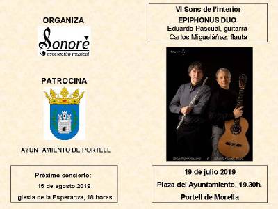 Epiphonus Duo actuará el 19 de julio en Portell
