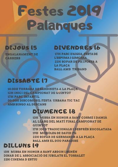 Palanques es prepara per a cinc dies de festa