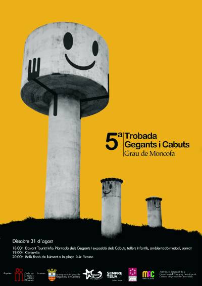 El proper dissabte 31 d’agost tindrà lloc la 5ª Trobada de Gegants i Cabuts a Moncofa