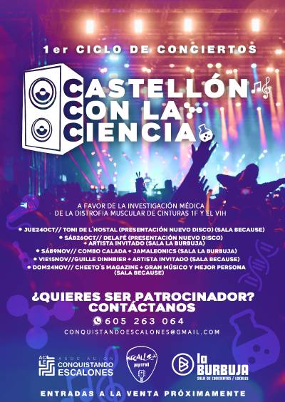 Conquistando Escalones lanza el ‘1er ciclo de conciertos: Castellón con la ciencia´