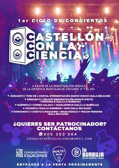 Conquistando Escalones lanza el ‘1er ciclo de conciertos: Castellón con la ciencia´
