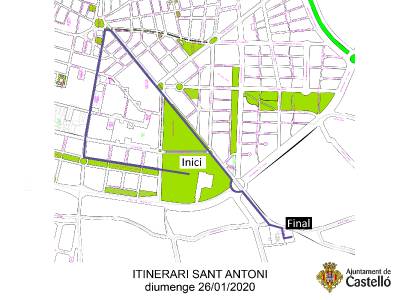 La processó de Sant Antoni canvia de recorregut i finalitzarà a la Basílica del Lledó
