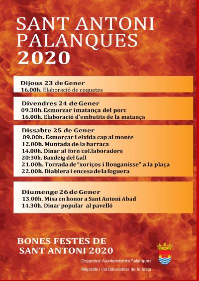 Palanques celebra Sant Antoni del 23 al 26 de gener
