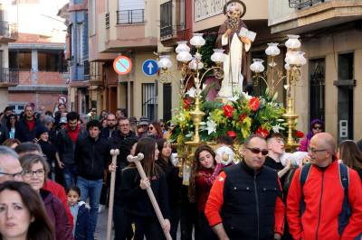 Betx cumpli con la tradicin y subi a la Muntanyeta de Sant Antoni