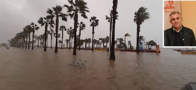 El mayor temporal marítimo de las últimas décadas pilla al concejal responsable (3.100 €/mes) de la zona costera fuera de España
