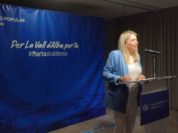 Marta Barrachina se postula para la reeleccin como alcaldesa de Vall d'Alba con un programa de grandes proyectos para la localidad