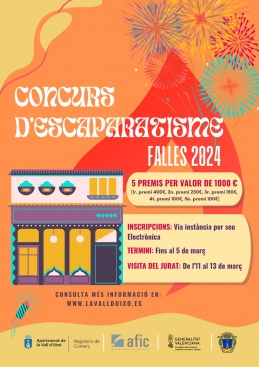 Ayuntamiento de la Vall d'Uixo presenta el Concurso de Escaparatismo de las Fallas 2024