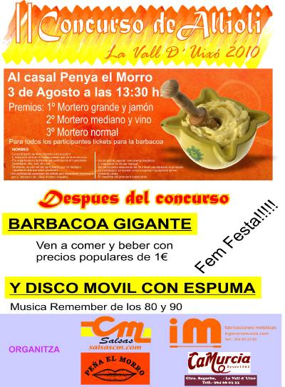 La Penya El Morro organiza la II edición del concurso de Allioli