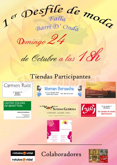 El Barri d'Onda organiza un desfile de moda este próximo fin de semana