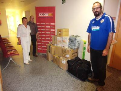 CCOO de Castellón continúa con sus envíos de material solidario a Cuba